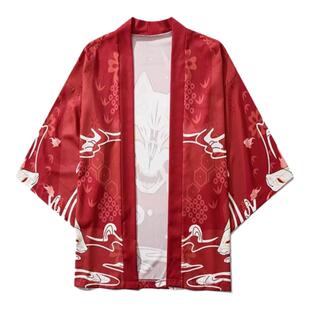 薄款汉服开衫男夏季中国风道袍七分袖休闲外套宽松大码披风羽织潮
