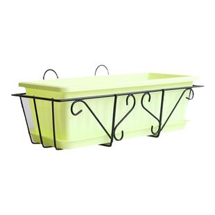 阳台铁艺花架栏杆扶手挂架长方形花盆挂架绿萝盆栽花架子清仓包邮