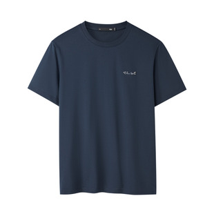 HLA/海澜之家男士父亲短袖T恤25夏季新款圆领宽松爸爸中年上衣男