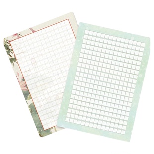 漂亮好看带格子的A4纸学生用彩色作文纸300格400字铅笔钢笔硬笔书法练字用印花厚稿纸古风复古加厚方格作品纸