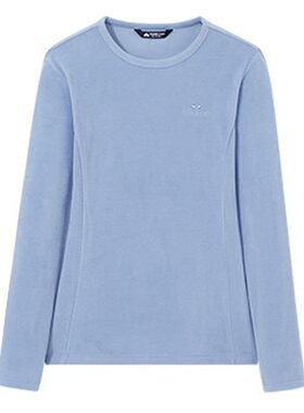 【Polartec Micro】拓路者抓绒衣圆领女士秋冬防风加绒保暖打底衫