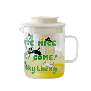 茶水分离泡茶壶高硼硅玻璃煮茶壶家用小型花茶养生杯高颜值冷水壶