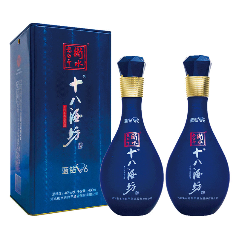 十八酒坊40度蓝钻V6480mL两瓶装
