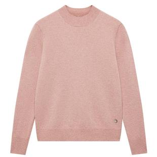 鄂尔多斯1980 半高领虚提羊绒衫女厚款纯色百搭针织衫