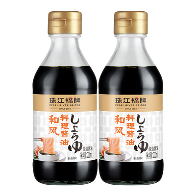 珠江桥牌鱼生寿司酱油200mlx2瓶