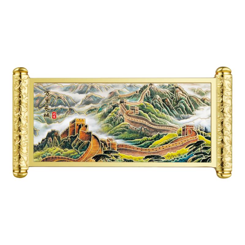 万里长城卷轴冰箱贴精致城市地标特色金属工艺品北京文创个性礼品
