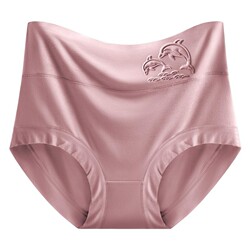 莫代尔高腰无痕内裤女双层全棉裆
