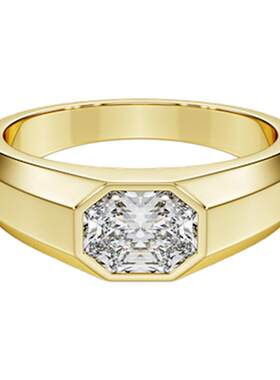 【佘诗曼同款】施华洛世奇Octagon培育钻石戒指配饰求婚18K黄金