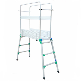 铝合金折叠马凳加厚工程专用平台梯升降伸缩功夫凳工地装修工作台