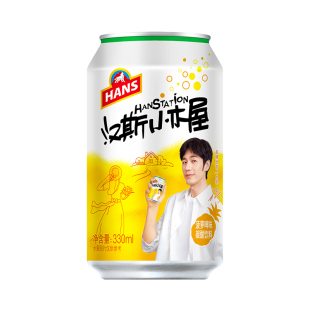 汉斯小木屋菠萝啤味碳酸饮料果味果啤330ml*12听整箱包邮