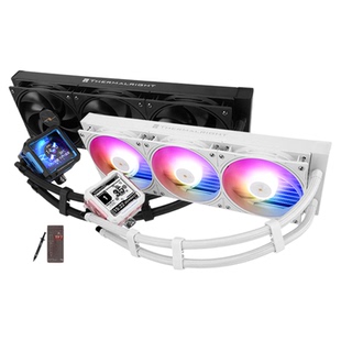 利民360水冷寒冰装甲数显屏幕ARGB一体式水冷CPU散热器白色风扇