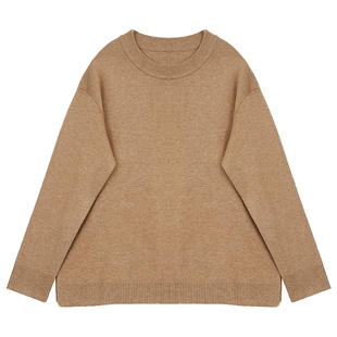 Lavinia 春秋新款多巴胺通勤时尚简约羊毛混纺舒适宽松针织衫