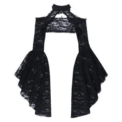 哥特亚比风蕾丝姬袖坎肩开衫外套