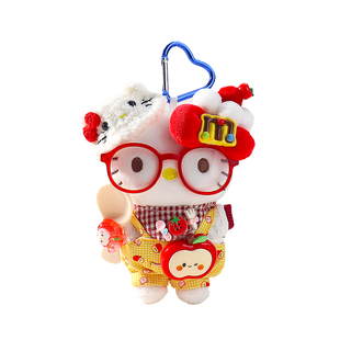 正版hellokitty包包挂件毛绒公仔玩偶书包挂饰哈喽KT猫钥匙扣礼物