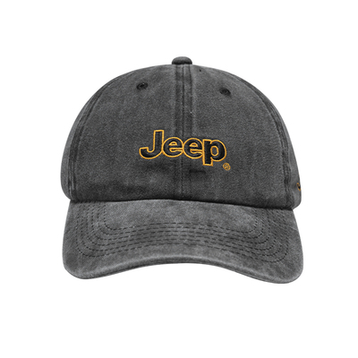 JEEP黑色大头围硬顶鸭舌帽