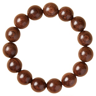 庆祥泰金丝檀木手串男士木质佛珠文玩檀香女手链金丝楠木盘玩念珠