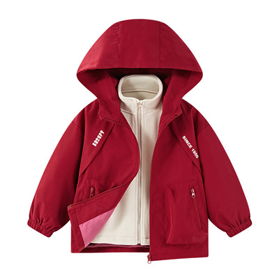 童装秋冬季棉服外套男女冲锋衣