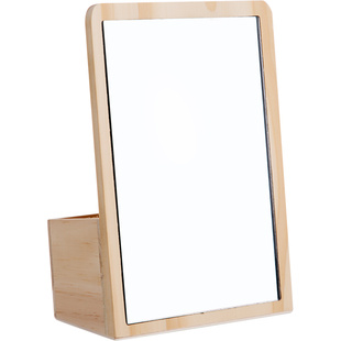 台式化妆镜女桌面可立高清梳妆镜便携小镜子宿舍学生折叠可爱圆镜