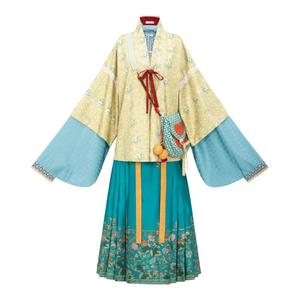 花朝记｜折桂令｜明制汉服合领半袖袄琵琶袖立领竖领马面裙仿妆花