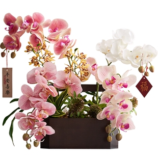 南十字星 蝴蝶兰仿真花轻奢高端客厅玄关前台酒店餐桌假花摆件