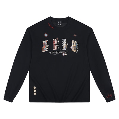 MEDM民族风小香纯棉长袖T恤