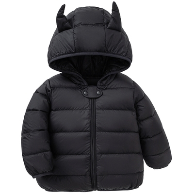 巴拉巴拉婴儿外套男童女童黑色羽绒服秋冬季童装儿童宝宝轻薄短款