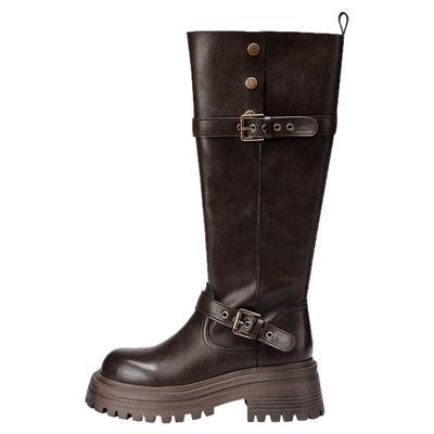 达芙妮加绒长筒靴两穿雪地靴子女