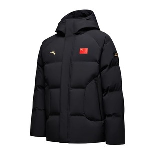 安踏新款中国国家队羽绒服短款男冬季加厚运动国服赞助国旗款外套