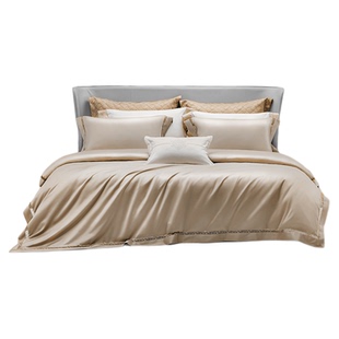 罗莱家纺120支双股匹马棉A类四件套全棉纯棉酒店高档床品轻奢被套