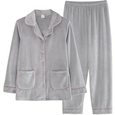 珊瑚绒加厚保暖长袖冬季情侣睡衣