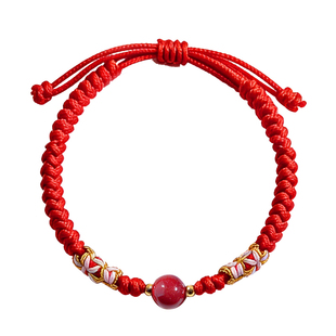 普陀山2026桃花红绳金刚结手绳手链男女手工编织本命年好运送礼