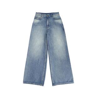YOUWEI有尾2024冬季中古宽松直筒牛仔长裤女阔腿裤Y5124403