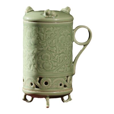 观复博物馆缠枝牡丹纹耀州青瓷