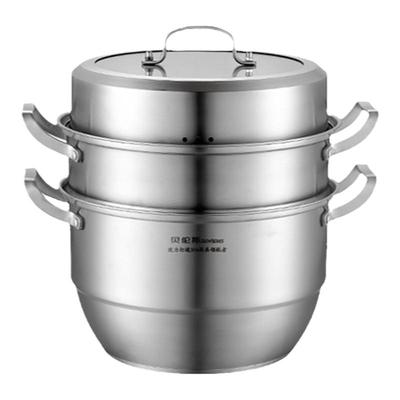 维典三层蒸锅304不锈钢煮锅