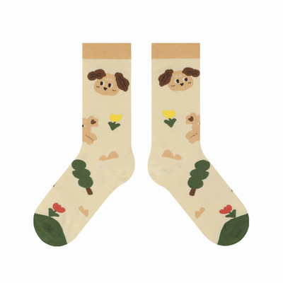 可爱少女潮流袜子女中筒袜情侣