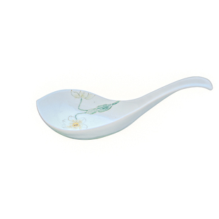 曼叙陶瓷勺子高温釉下小汤勺手绘仿古陶瓷汤匙陶瓷小中式调羹餐具