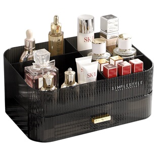 轻奢玄关收纳盒防尘家用入户进门钥匙杂物整理盒抽屉式置物架盒子