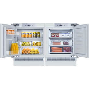 阿塔斯241升台下全嵌入式卧式冰箱无霜家用小冰箱岛台橱柜内嵌