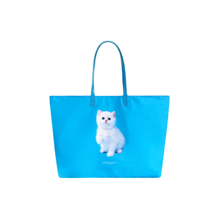 2801“小猫小狗拯救地球”大容量印花防水托特包通勤 i Meow you