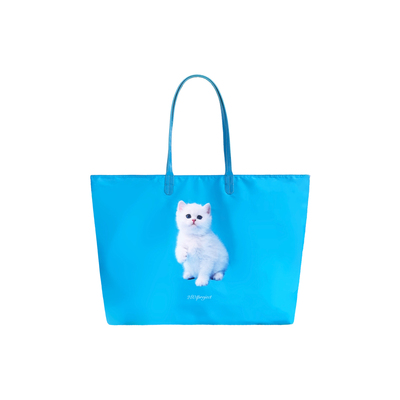 2801“小猫小狗拯救地球”大容量印花防水托特包通勤 i Meow you