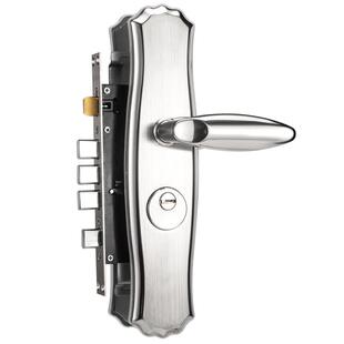 不锈钢入户门防盗门锁家用通用型老式大门锁具套装面板把手铁门