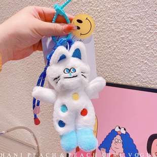 15HD5412A08复古朋克猫咪时尚 创意挂众潮钥匙扣搞怪包可爱钥匙扣