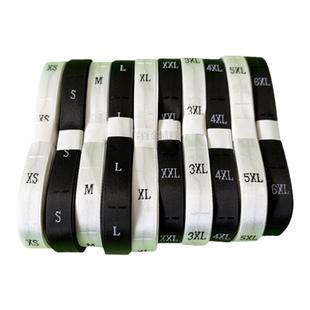 现货服装尺码标数字码标定制男女衣服木梭机缎面织边印唛织唛定做