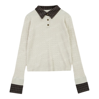 NEW DADADA【柔润浅香】简约高级百搭针织上衣CCM1458