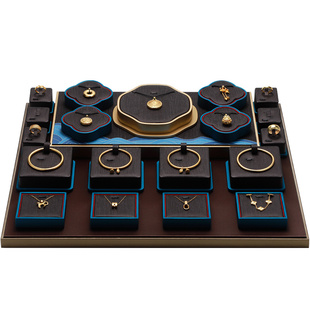 南卉黄金珠宝展示道具婚庆国潮古法金戒指手镯项链首饰陈列架定制