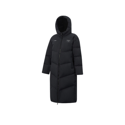 李宁儿童羽绒服男童大童2025冬季新款超长款加厚保暖防风连帽外套