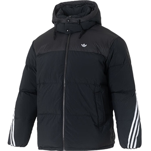 adidas阿迪达斯三叶草男运动休闲连帽面包服保暖羽绒服锐力KC0173