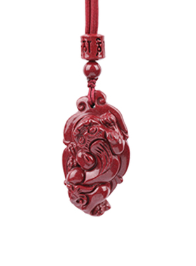 保真朱砂貔貅一夜暴富吊坠男女款