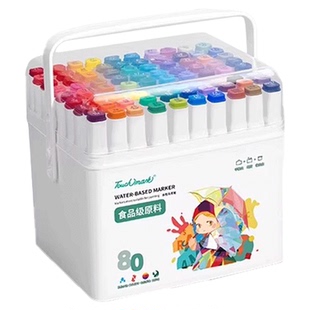 泰驰Touchmark食品级马克笔幼儿园专用画笔水性24色水彩笔可水洗儿童36色马克笔小学生美术专用画画彩笔