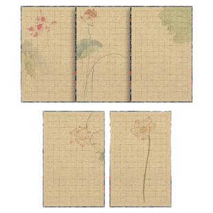 墨上花微喷蜡染砑光莲语日课纸小楷专用竖格方格加厚半生熟作品纸2厘米格子纸楷书小行书毛笔书法专用作品纸